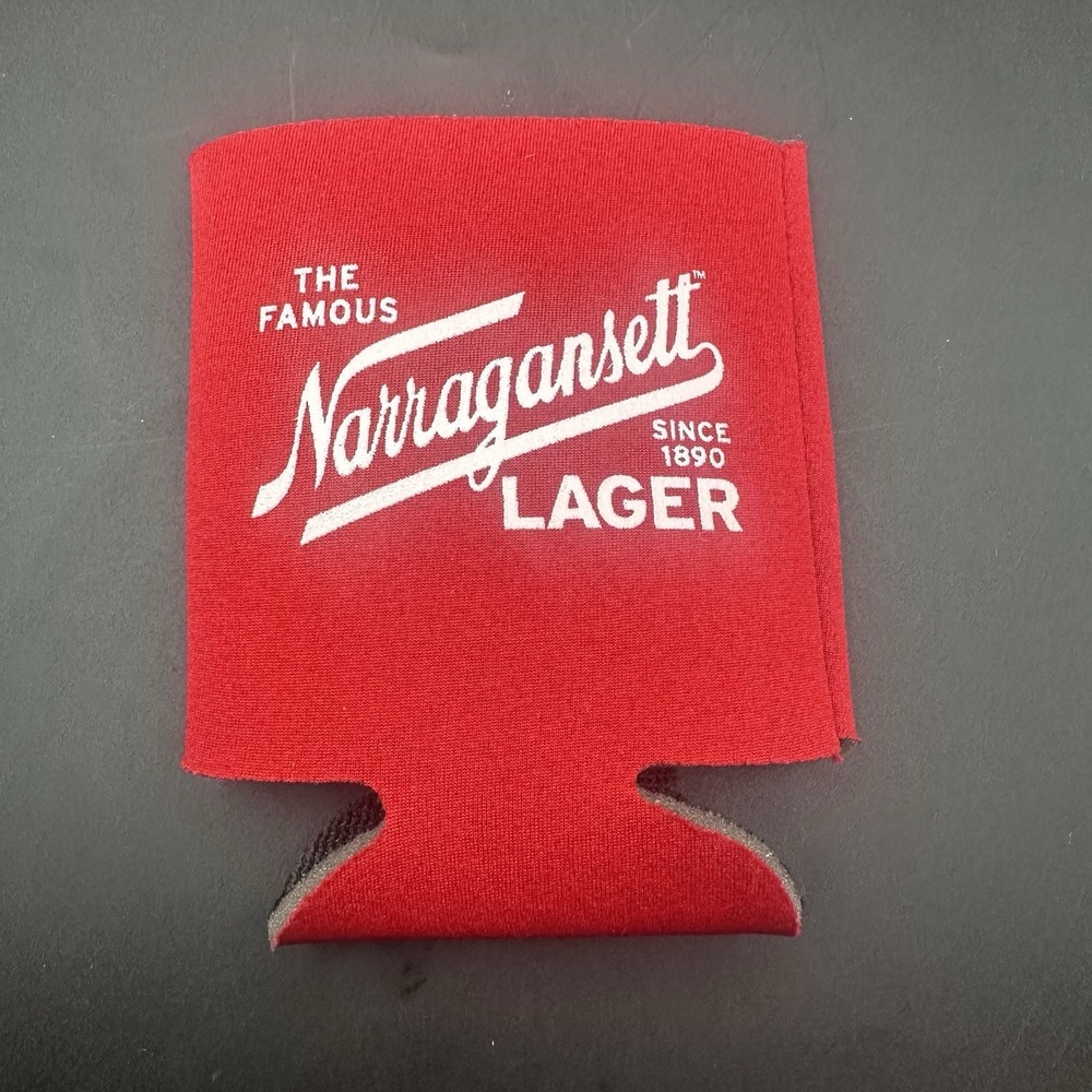 Narragansett‎ Lager Beer Coozie Koozie Red White Collectible